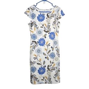 New York‎ & Company Floral Spring Pencil Dress Small NWOT Blue Garden Church